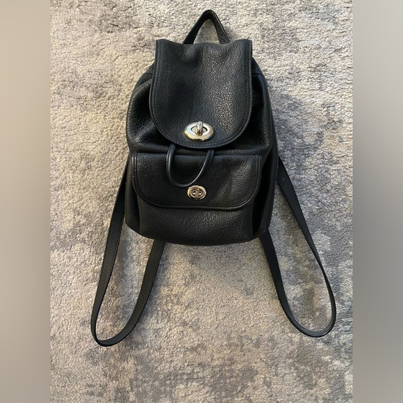 Coach Small Black Backpack - Picture 1 of 6